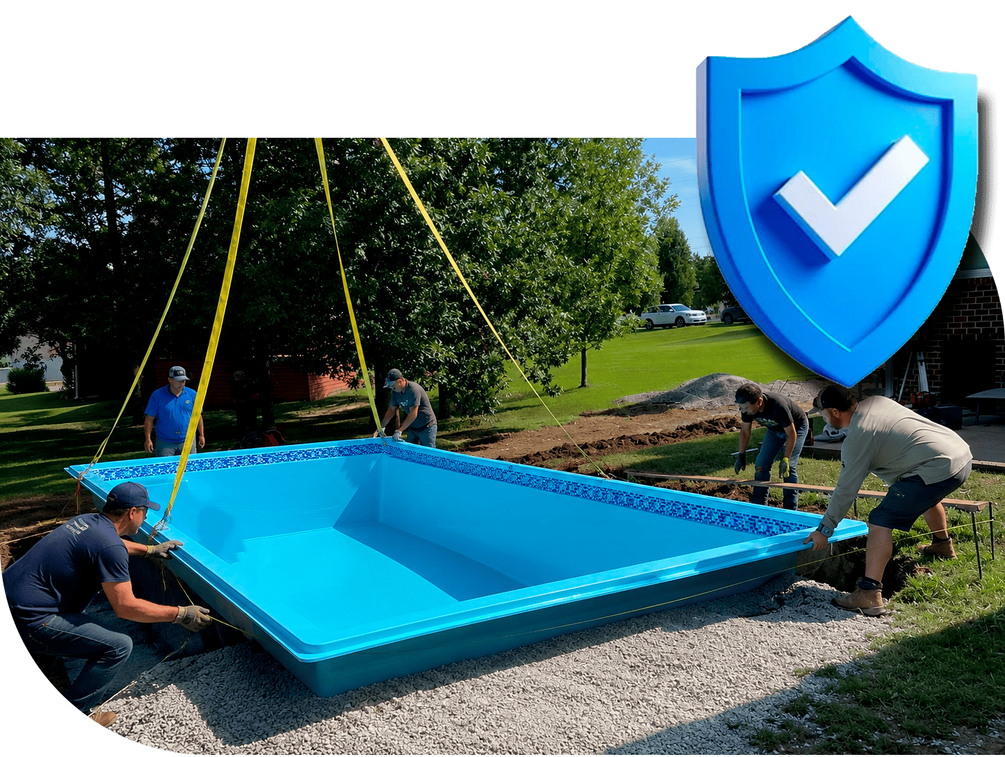Instalação completa de piscina